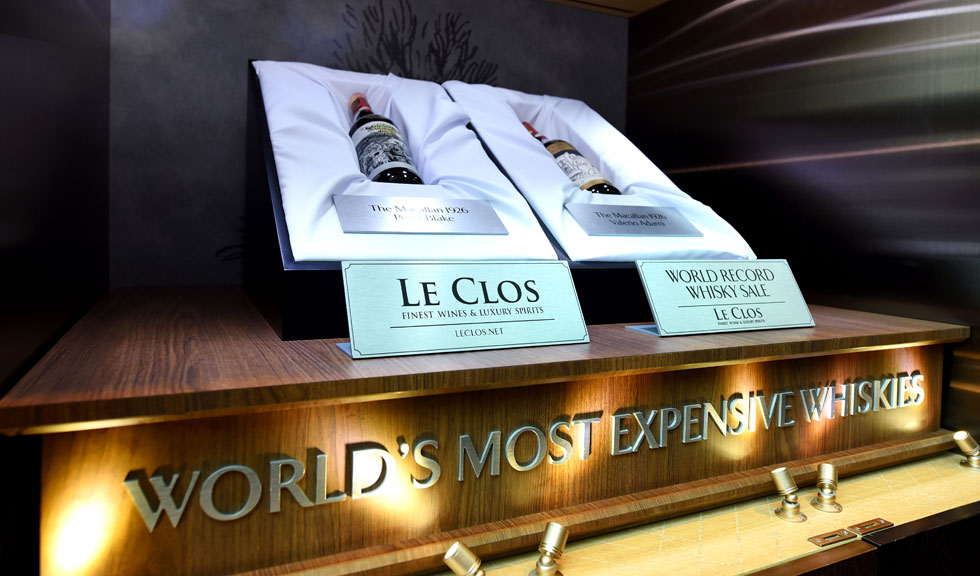 (P) Le Clos stabilește un nou record mondial în vânzările de whisky cu suma de 1,2 milioane de dolari pentru The Macallan 1926