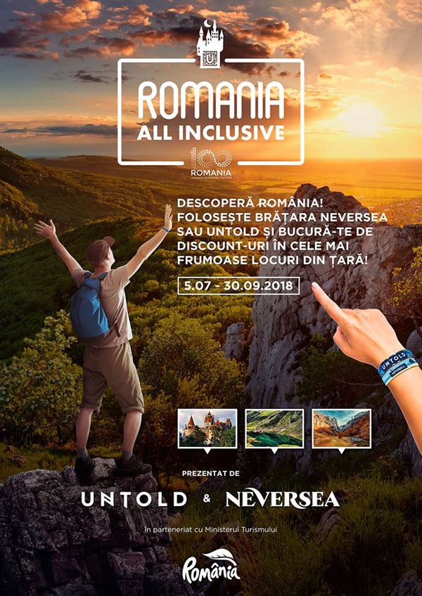 UNTOLD – Primul brand ambasador al turismului românesc! Descoperă campania „România All Inclusive”!