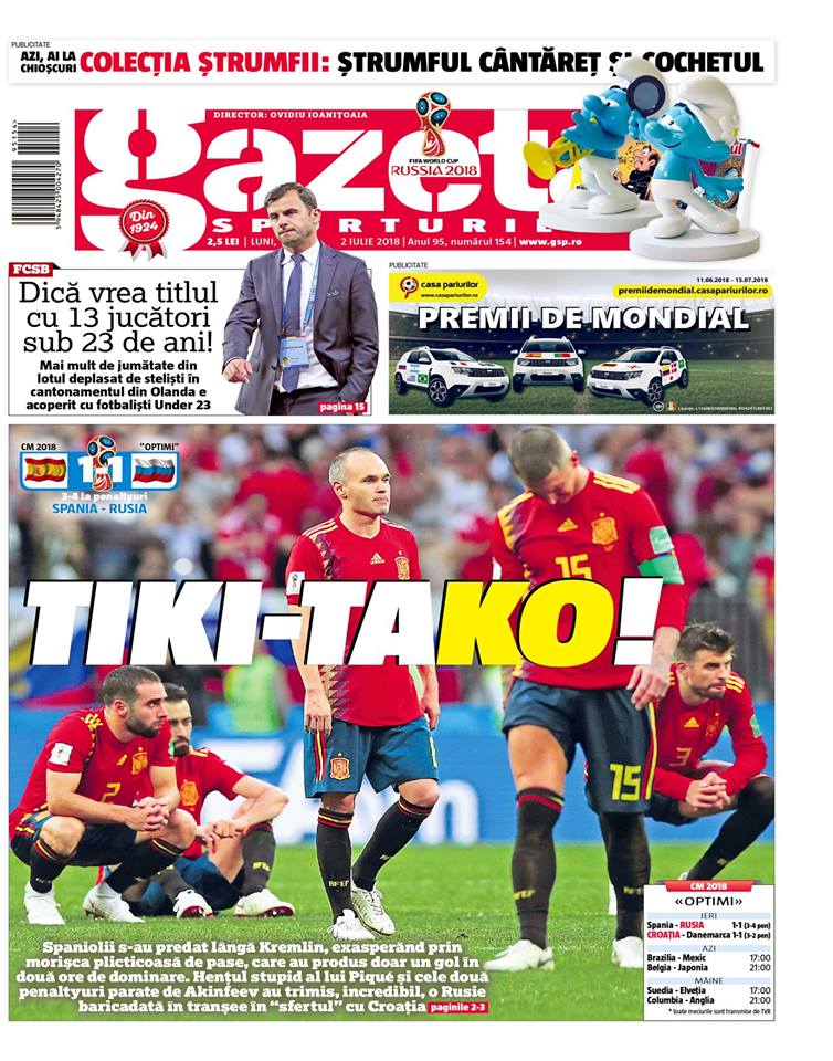 RINGIER SPORTAL S.R.L. a achizitionat Gazeta Sporturilor, marca numarul unu in jurnalismul sportiv din Romania